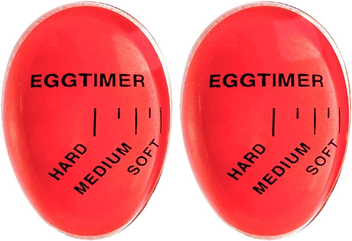 Lasubst Egg Timer for Boiling Eggs That Changes Color When Done, Blue, Pack of 2
