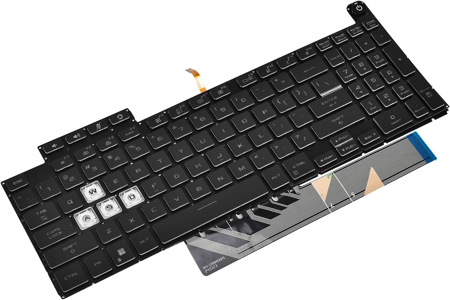 Replacement Backlit Keyboard for ASUS TUF A15 F15 FA507 FX507 FX507R A17 FA707 F17 FX707 & TUF Dash F15 FX517 Series Laptop with Per-Key RGB Colorful Keyboard US Layout