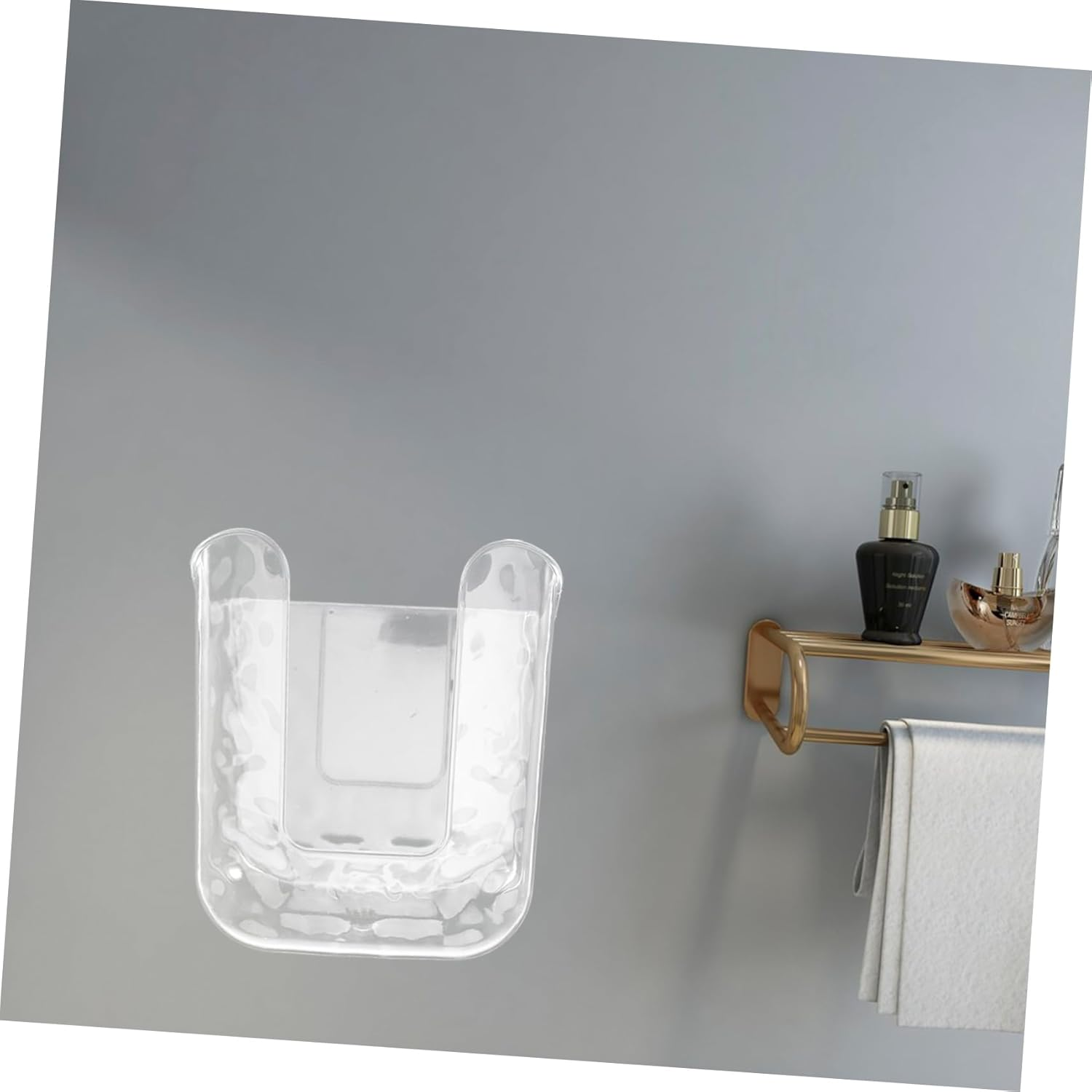 PLAFOPE Minimalist Design Tissue Box Wall Toilet Paper Holder Box Spring Rod Material image number 3