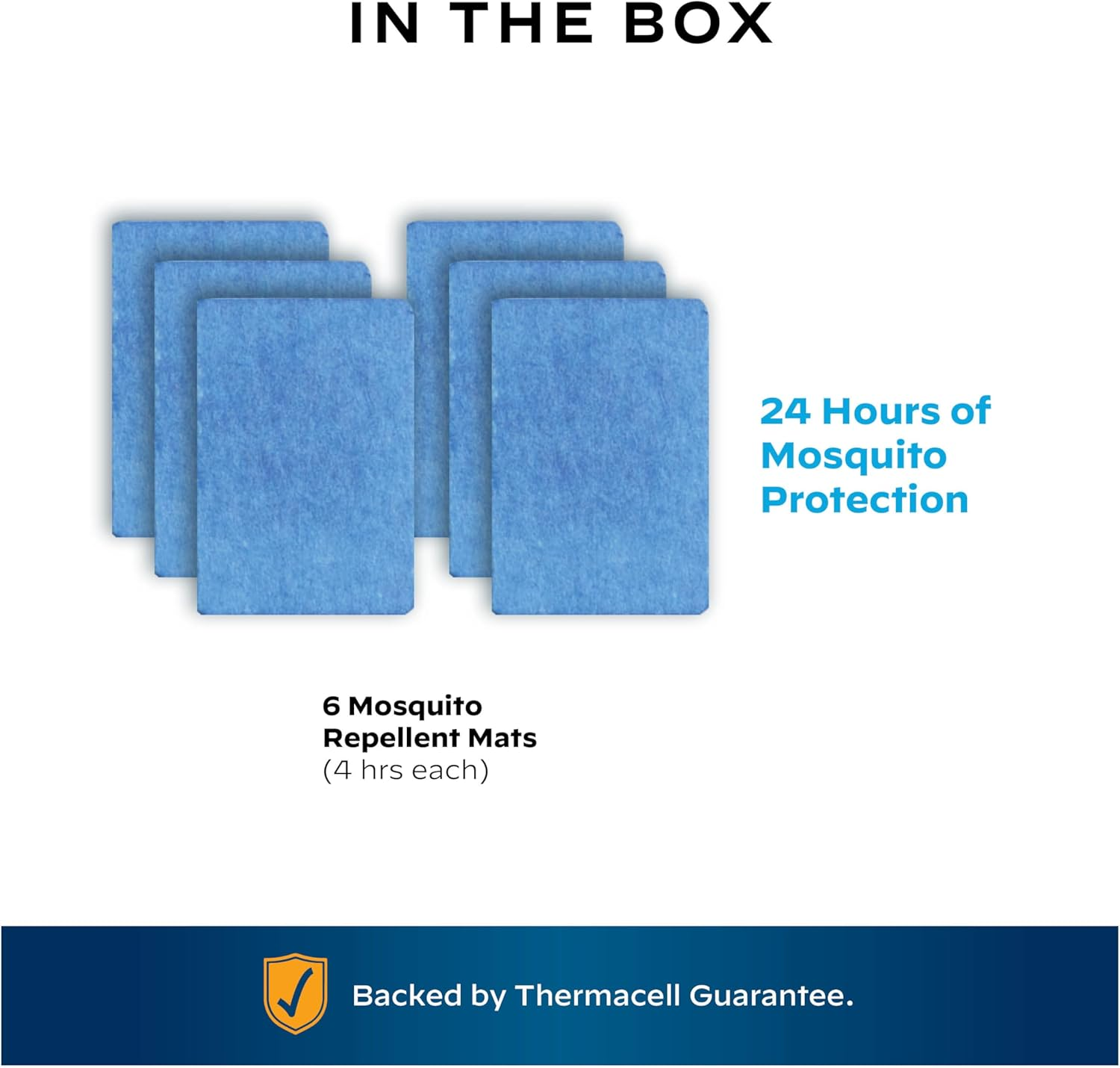 Thermacell Mosquito Repeller Refills, 24-Hour Protection, 21M&sup2; Area of Coverage, Scent-Free, Compatible with the Backpacker, Pack of 6 Mats image number 4