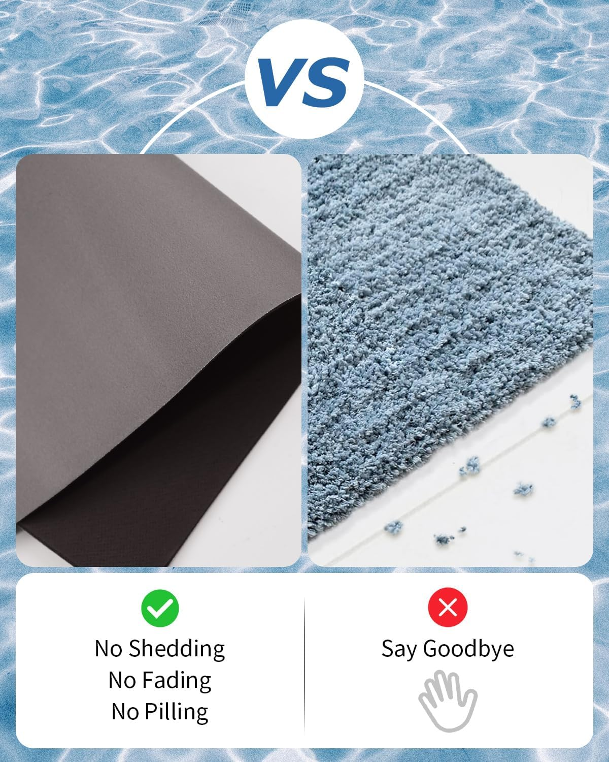 SOICARE Super Absorbent Thin Bathroom Rug, Quick Drying Bath Rugs Mats, Rubber Non-Slip Shower Rug, Washable Bathroom Floor Rug, Rugs for Bathroom, Bathtub, Shower and Sink (17"X27.5", Gray) image number 5