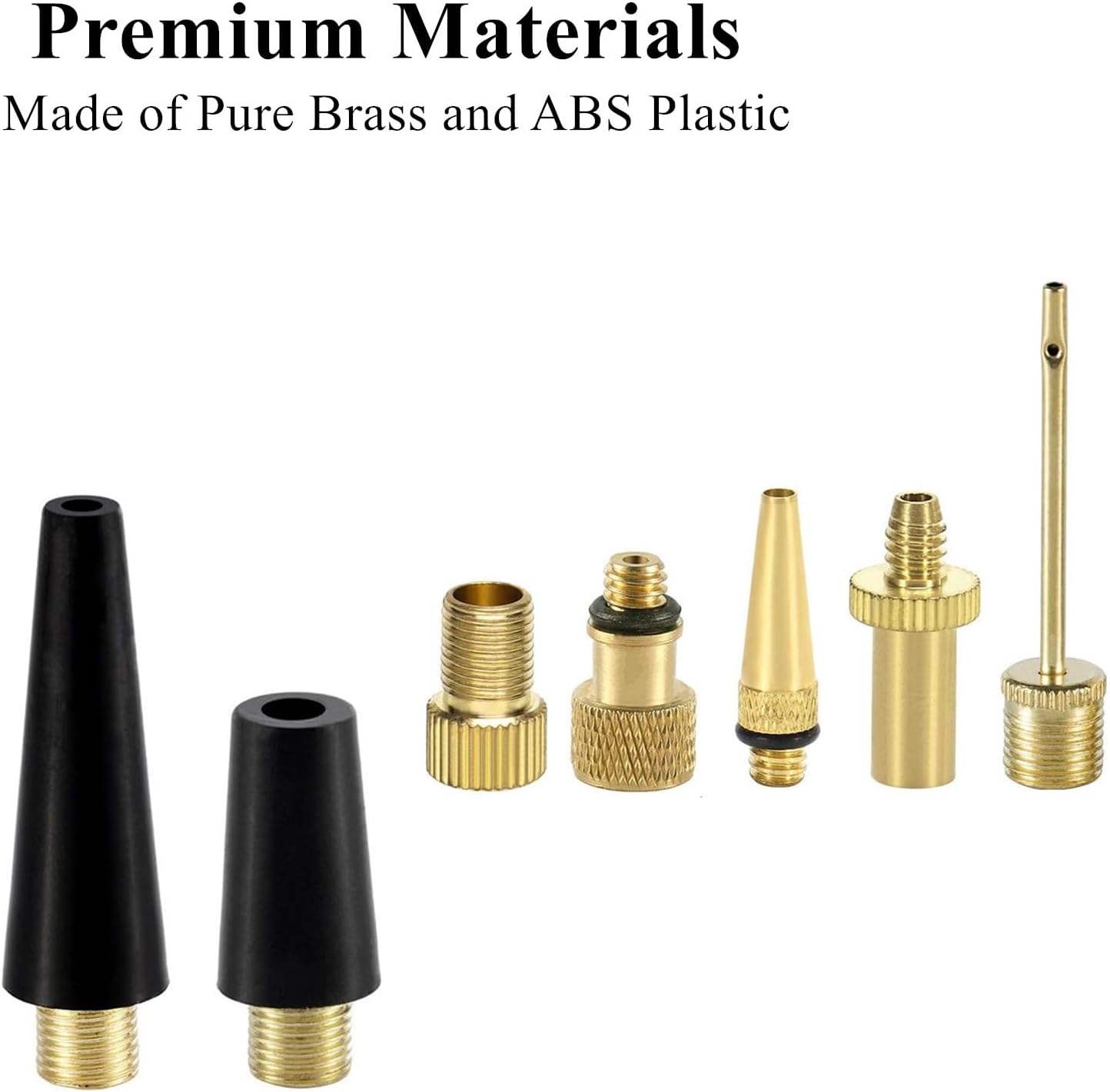 16 PCS Bicycle Presta Schrader Valve Adaptor, Brass Bike Pump Adapters, Ball Pump Needle, Balloon Inflatable Toys Nozzle Inflator Adapter, Air Pump Accessories for Standard Pump or Air Compressor image number 4