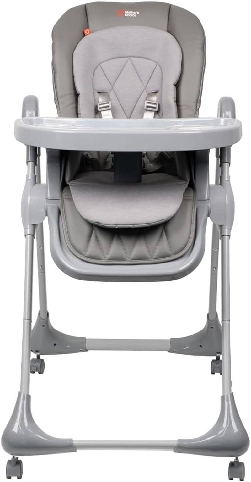 Mother&rsquo;S Choice Strand Hi-Lo Highchair (Mineral Grey)&ndash; Adjustable Recline, Removable Tray & Padded Seat for Babies 6&ndash;36 Months image number 6