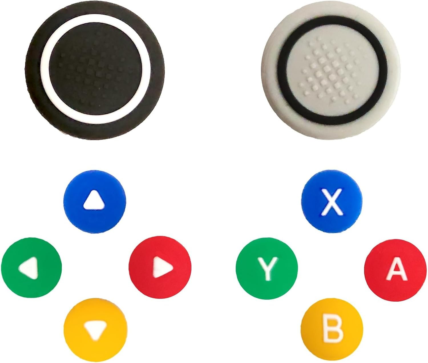 Cross D-Pad Button Caps Switch 2 Thumb Grip Caps Set, Creative Soft Joystick Covers Key Buttons Sticker Cover Caps Design for Switch 2(Colorful) image number 4