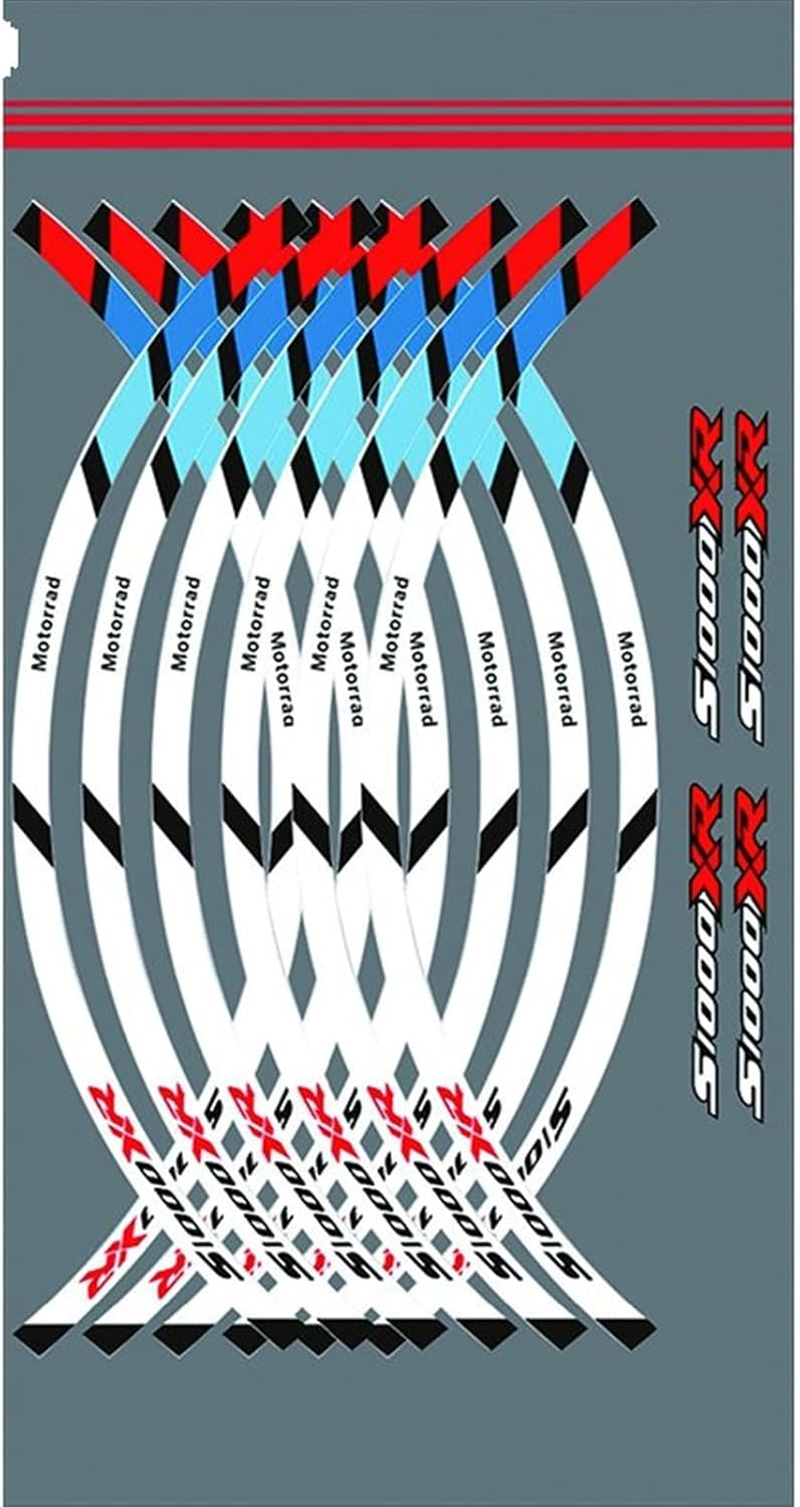 Stickers for Suzuki GSX R750 Motorcycle Rim Stickers Rim Edge Sticker Rim Edge Stripes Reflective Decals Logo Accessories (Color : 15) image number 3