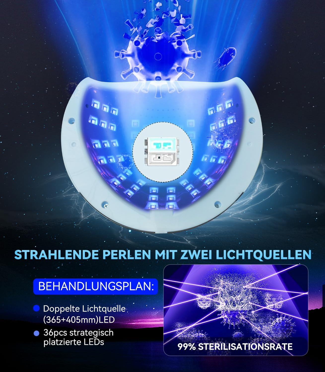 IUHFSIFS 5.0 Fingernails - Intelligent 3/5/7/10Min Timer Function Timing Device Equipment for Home Use, Both Hands/Feet Can Be Used Simultaneously Laser (Pink) image number 5