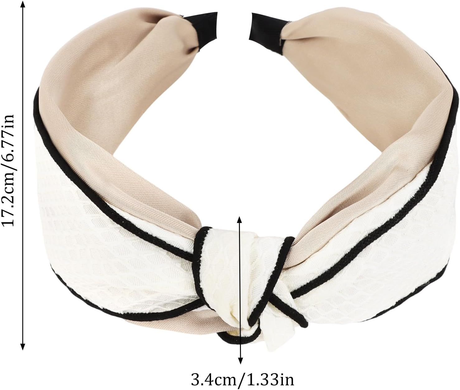 Bumlofa 3 Piece Textured Knot Headbands Women'S Set Headband Wide with Texture Matching Hair Accessories image number 5