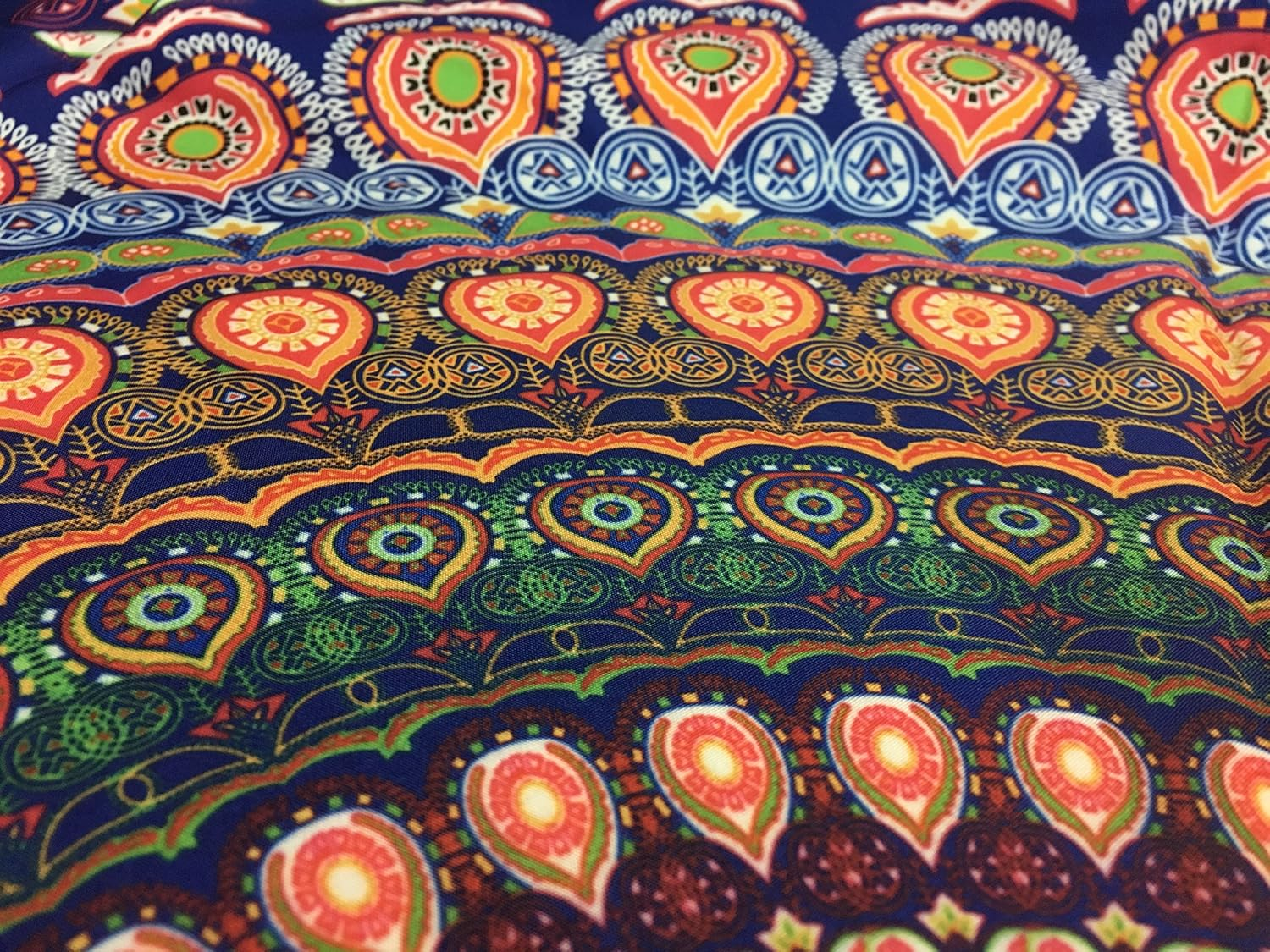 (150Cm, Dark Blue) - Resulzon Bohemian Style Tassels Hawaii Sunproof round Beach Throw Tapestry Hippy Boho Gypsy Tablecloth Beach Shawl (150Cm, Dark Blue) image number 4