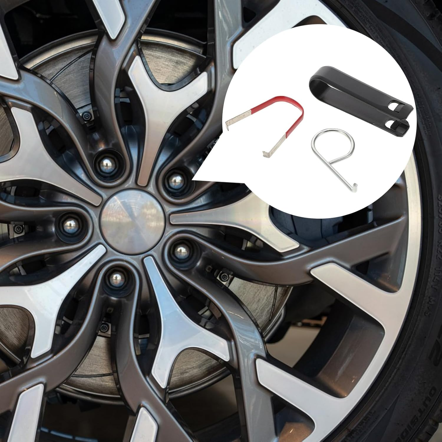 Iplusmile 3Pcs Wheel Lug Cap Removal Tool Heavy-Duty Tire Screw Cap Aid Multiuse Tool for Wheel Nut Removal Design for Efficient Repairs image number 6