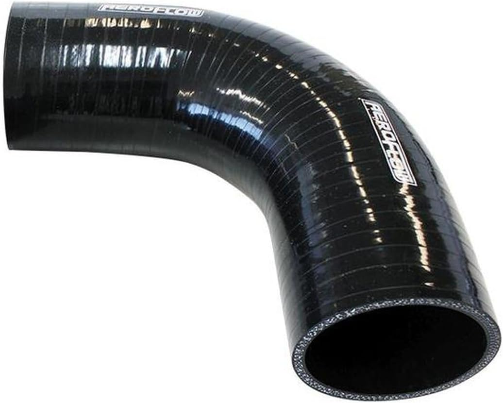 Aeroflow 90 Degree Silicone Hose Elbow 1-1/2" 38Mm ID, 120 Leg Black AF9203-150