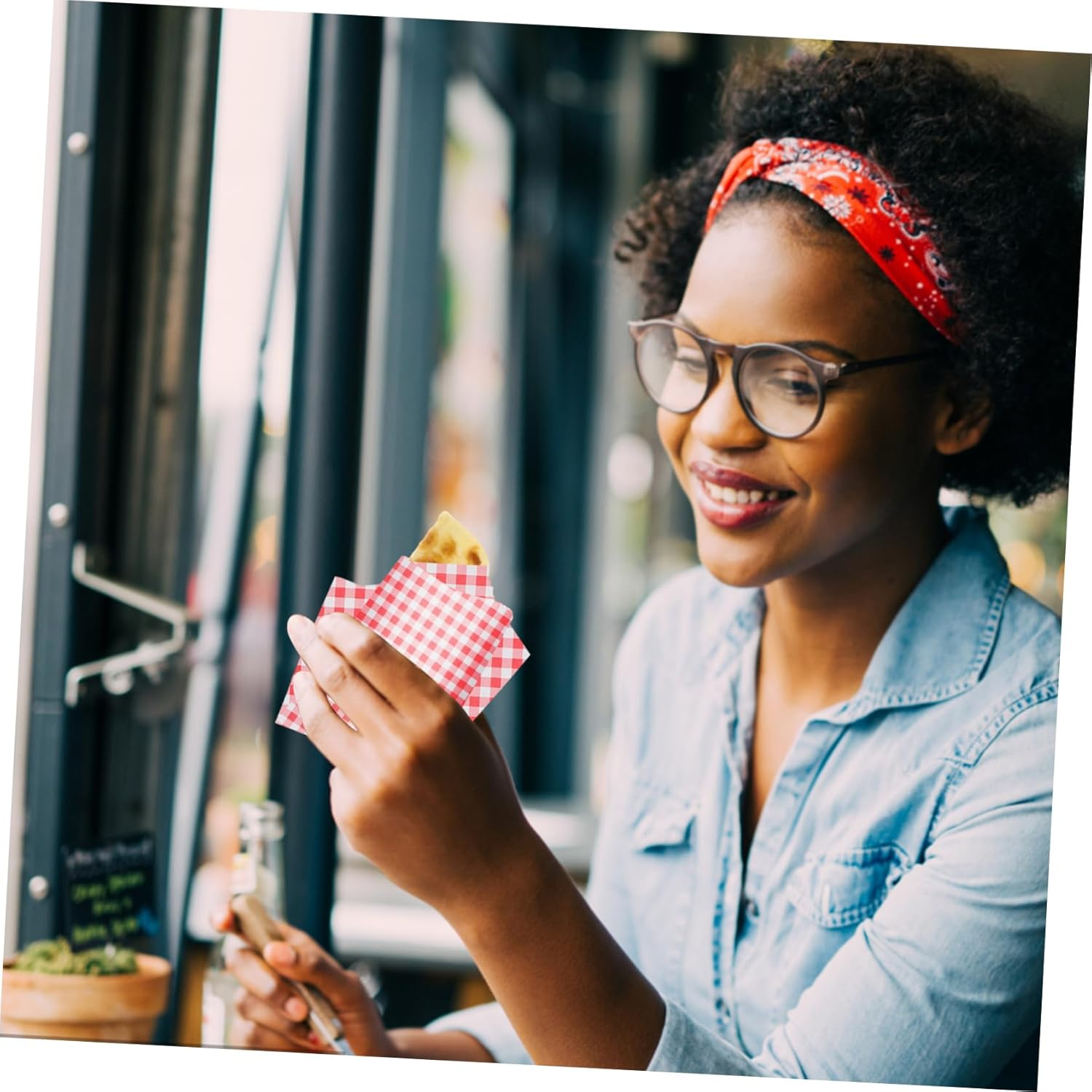 KICHOUSE Bakery Cake Decorating Paper Sandwich Paper Wrap Multi-Functional Food Wrapping 100 Sheets Liner image number 5