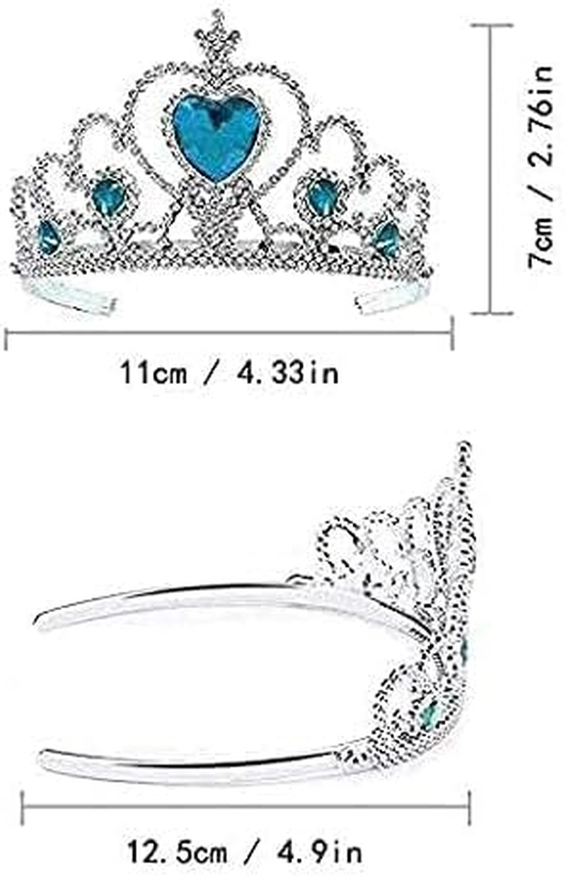 S & E TEACHER'S EDITION 8 Pcs Tiaras Crown Set, Princess Dress up Costume Birthday Party Favor Headwear, Hair Decoration, Accessories Kid Birthday for Boys & Girls. image number 2