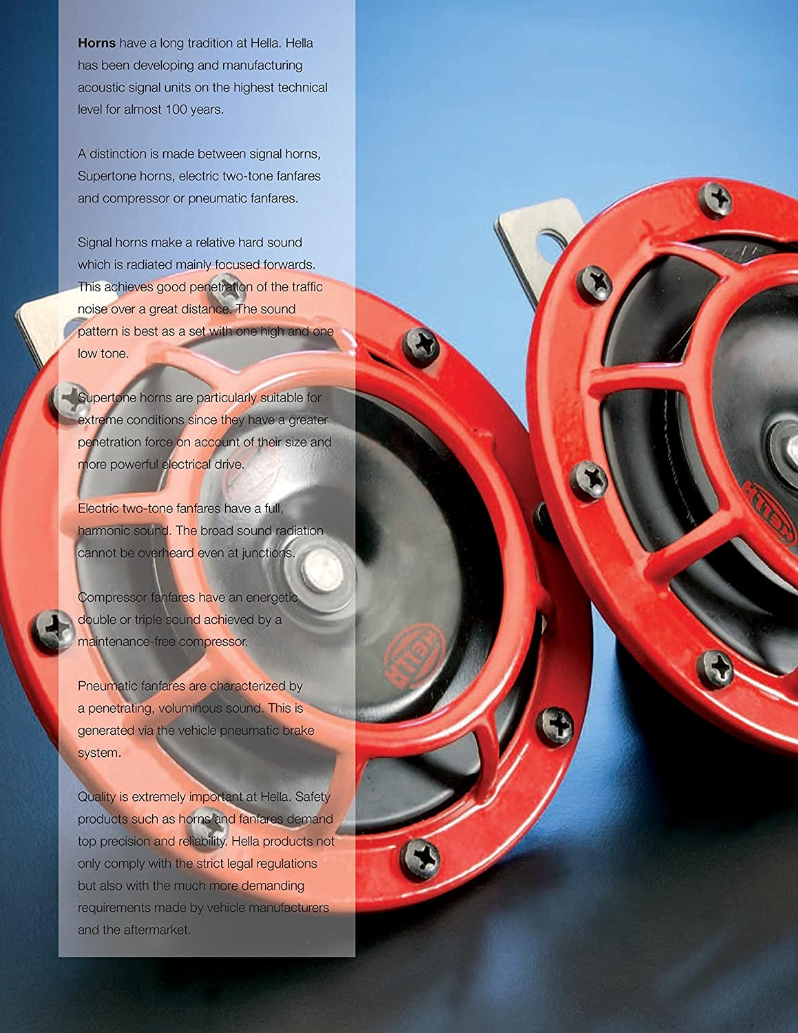 HELLA 007728883 Chrome 12V Trumpet Horn Kit (Universal Fit) - Universal / High Tone Only, Red image number 7