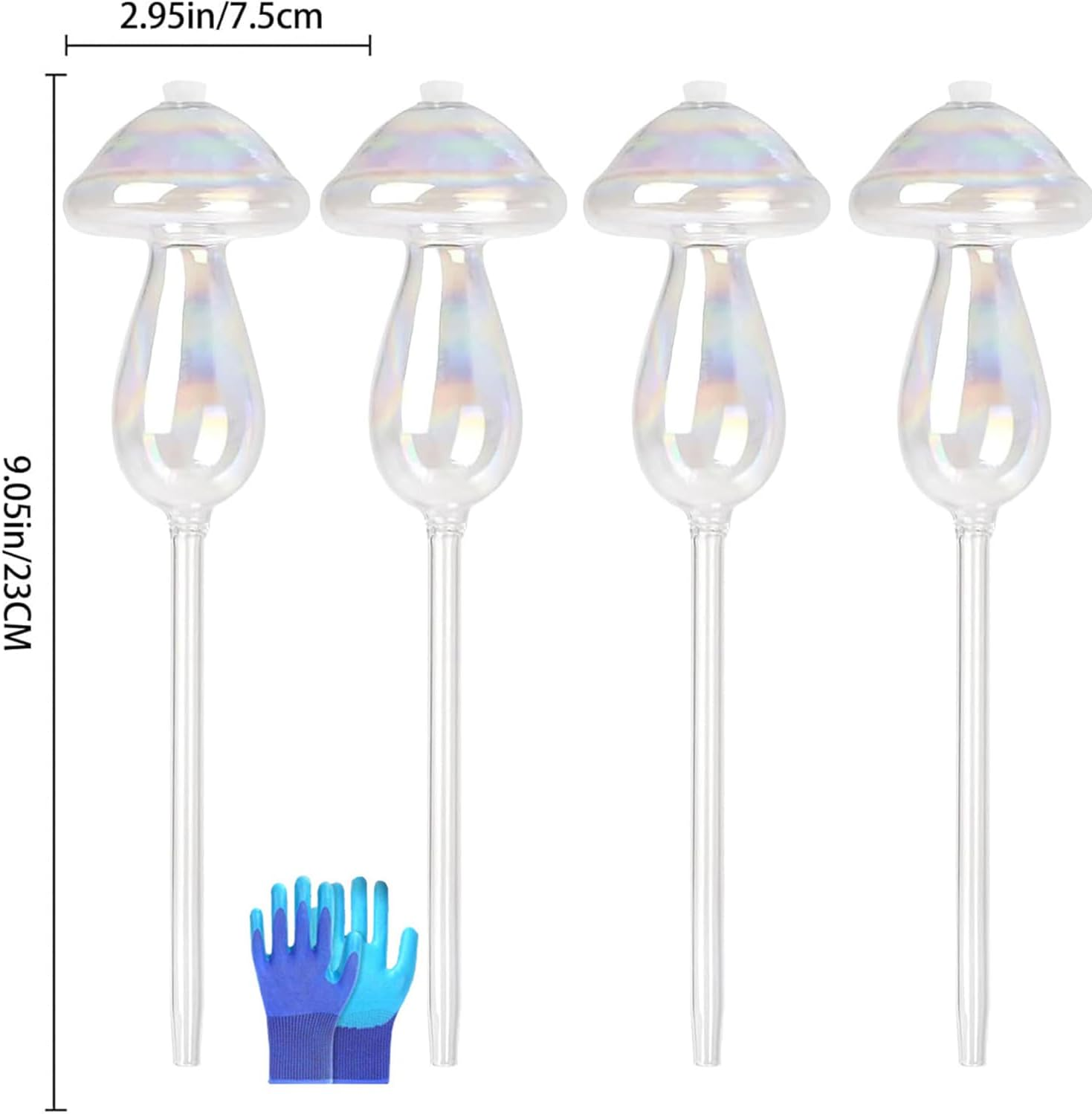 Plant Watering Globes-4Pcs Self Watering Planter Insert,Self-Watering Garden Devices，Slow Release Self Watering Planter Insert (Mushroom)