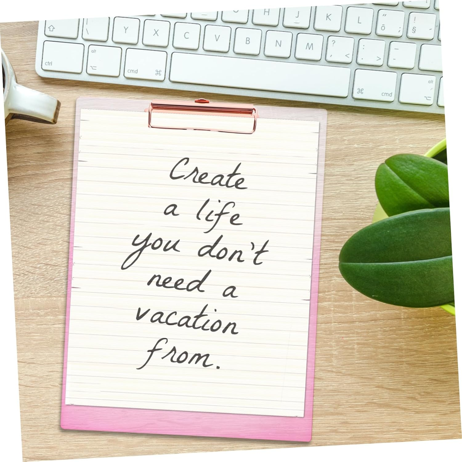 STOBAZA A4 Clipboard Storage Gradient Pink Writing Support Board Multi-Function File Organizer for Students and Office Supplies - Sky-Blue image number 6