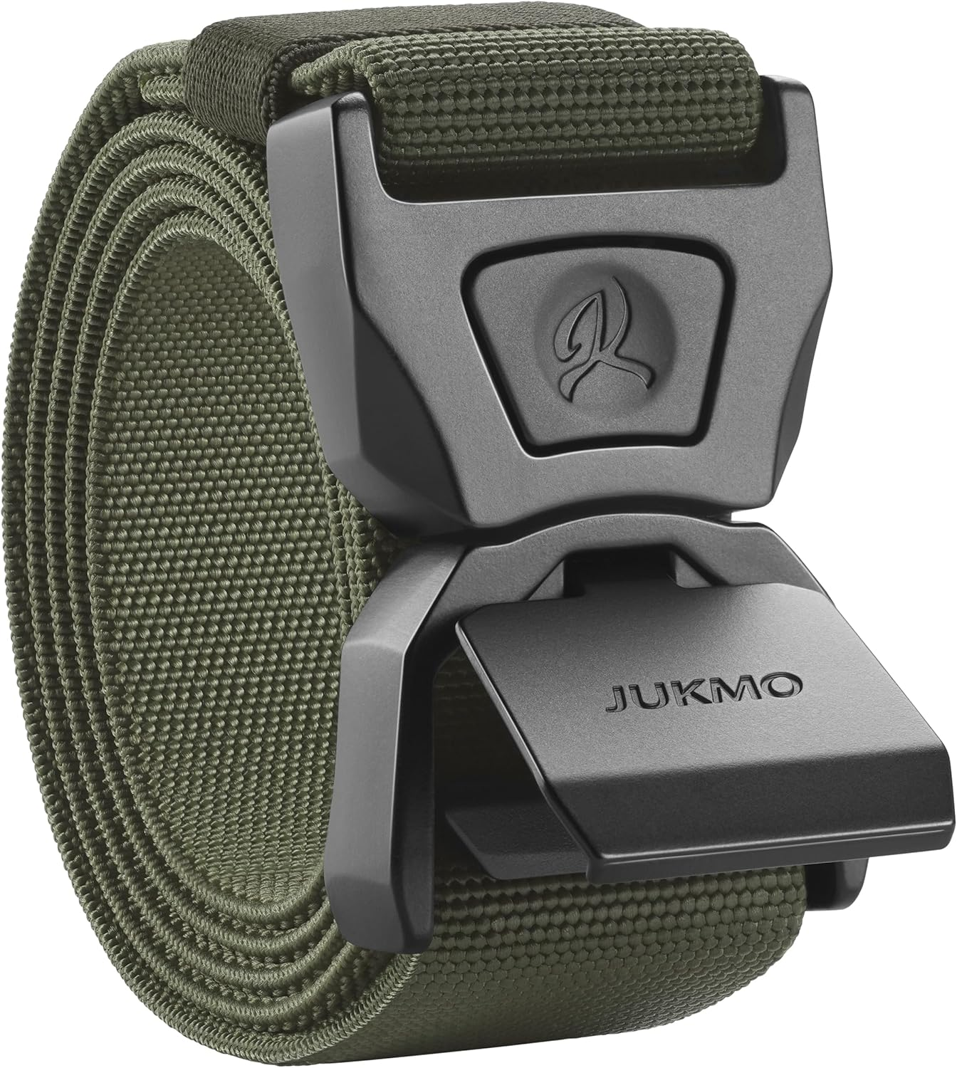 JUKMO Quick Release Tactical Belt, Military Work 1.5" Nylon Web Golf Belt with Heavy Duty Seatbelt Buckle