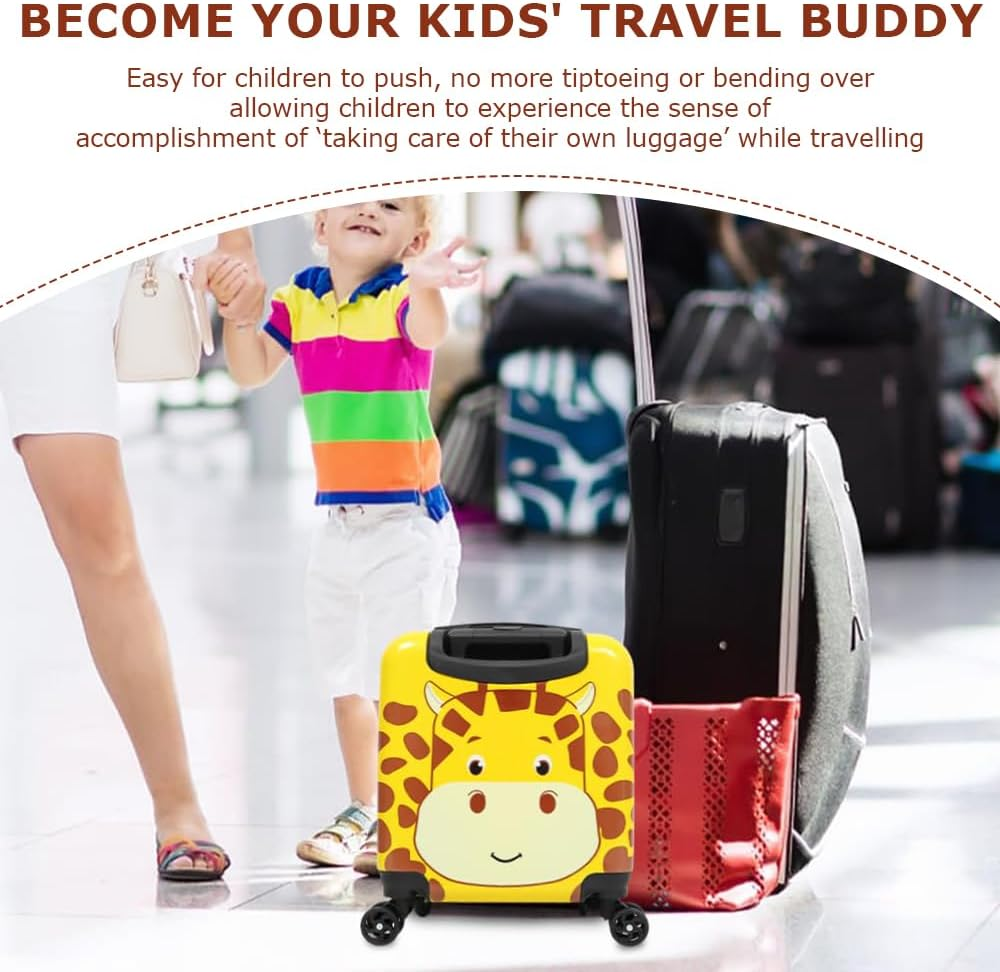 18 Inch Luggage, Wheel Luggage with Travel Quiet Spinner, Roller Case with 360 Rotation, Suitcase with Cartoon Pattern for Travel, 37 * 23 * 43 Cm (Cute) image number 3