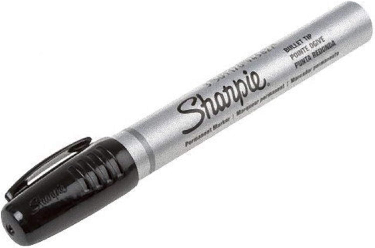 Sharpie Pro Metal Chisel Marker, Black - 12-Pack, Bullet