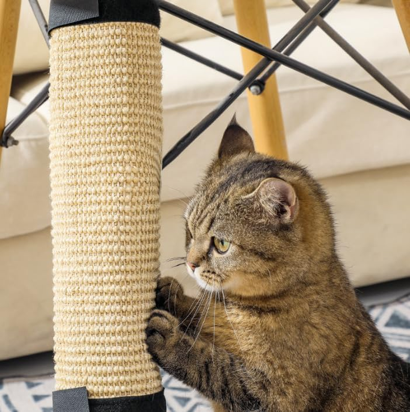 Natural Sisal Scratching Board for Cats Claw Care Scratching Mat with Velcro Fastening image number 3