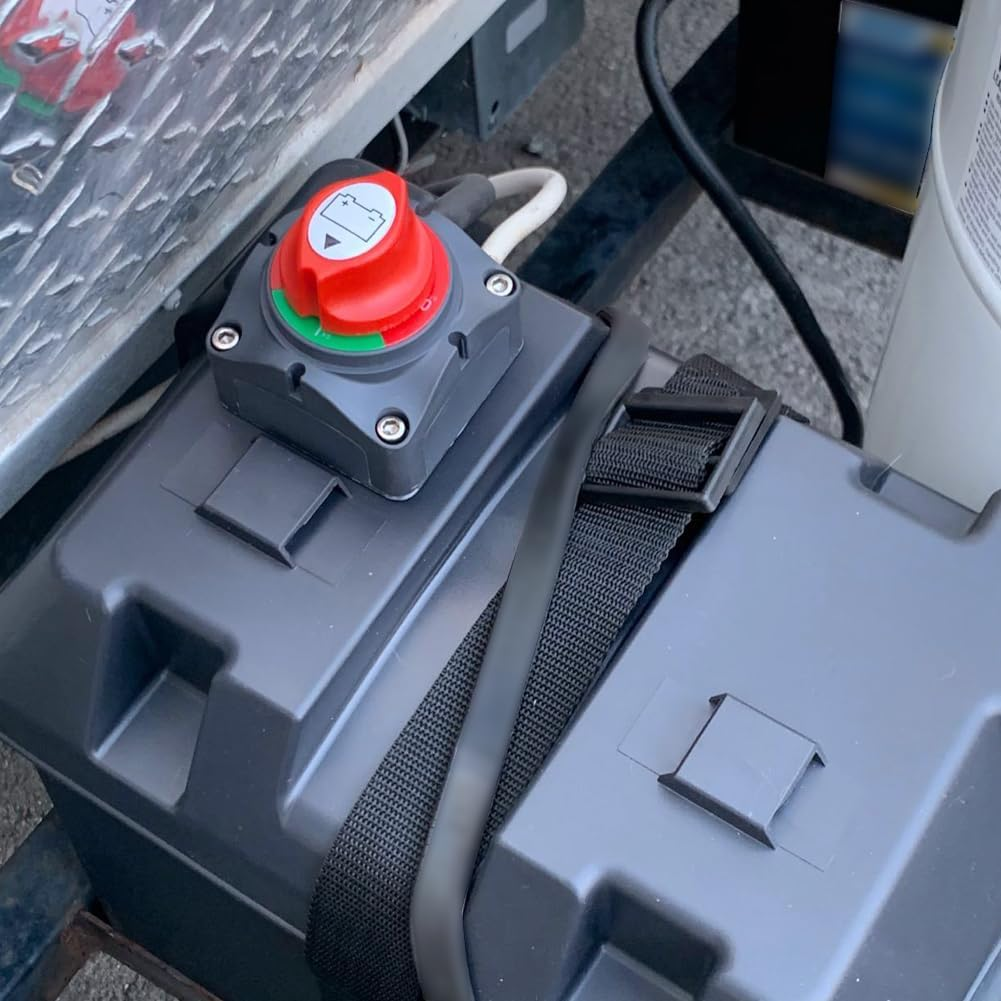 Ampper Battery Disconnect Switch, 12-48 V Battery Power Cut Master Switch Disconnect Isolator for Car, Vehicle, RV and Boat (On/Off) image number 2