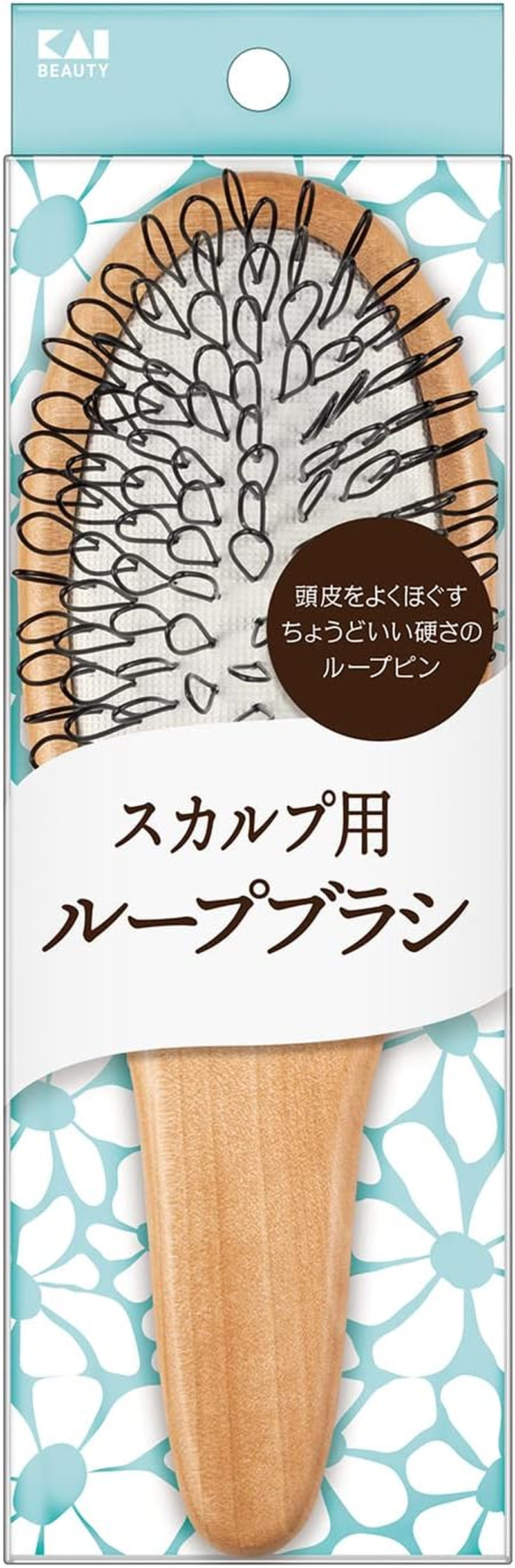 Kai Corporation KQ3176 Loop Brush for Scalp, Hair Brush, Hair Care, Loop Hair, Scalp Cushion, Brushing, Blow image number 2