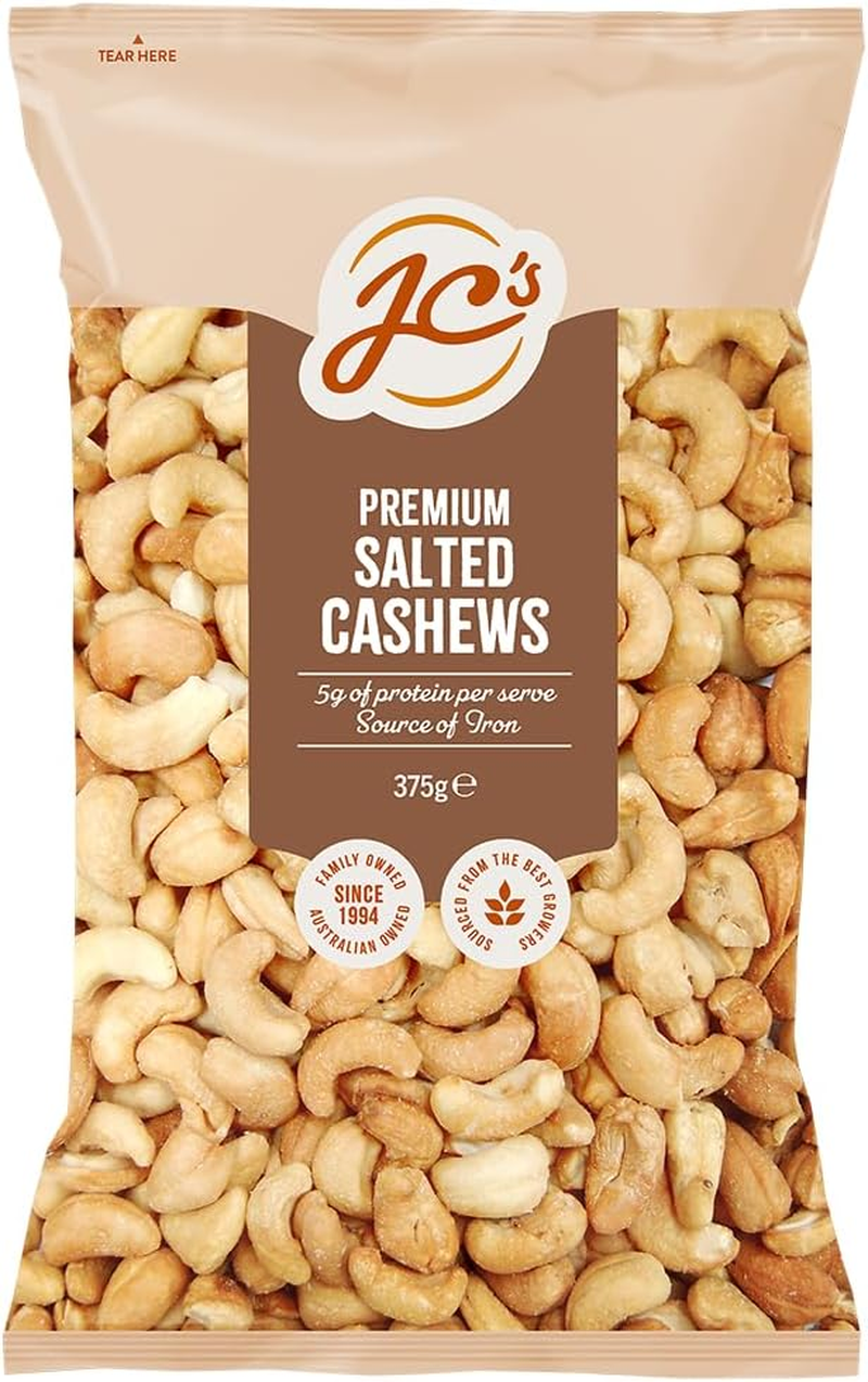 J.C.'S Quality Foods Premium Salted Cashews 375G