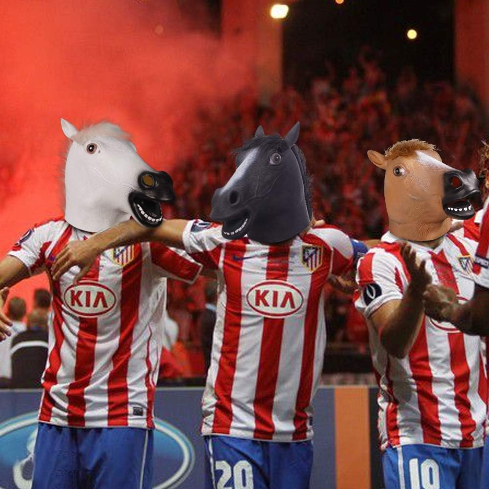 Molezu Brown Horse Mask, Creepy Horse Head Mask, Rubber Latex Animal Mask, Novelty Halloween Costumes Bojack Horseman Mask image number 5