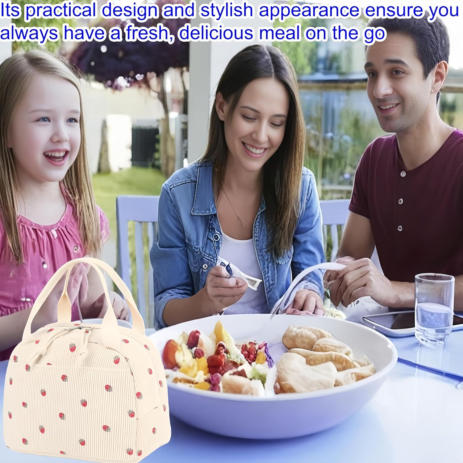 Lunch Bag for Women Cute Insulated Lunch Box Small Cooler Bag Adult Work Lunch Bag image number 2