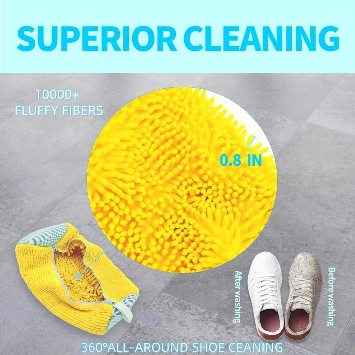 9SHOME 4Pcs Shoe Laundry Bag, Shoe Wash Bag for Washing Machine, Reusable Mesh Laundry Shoe Cleaning Bag with Zipper for Sneakers Running Shoes