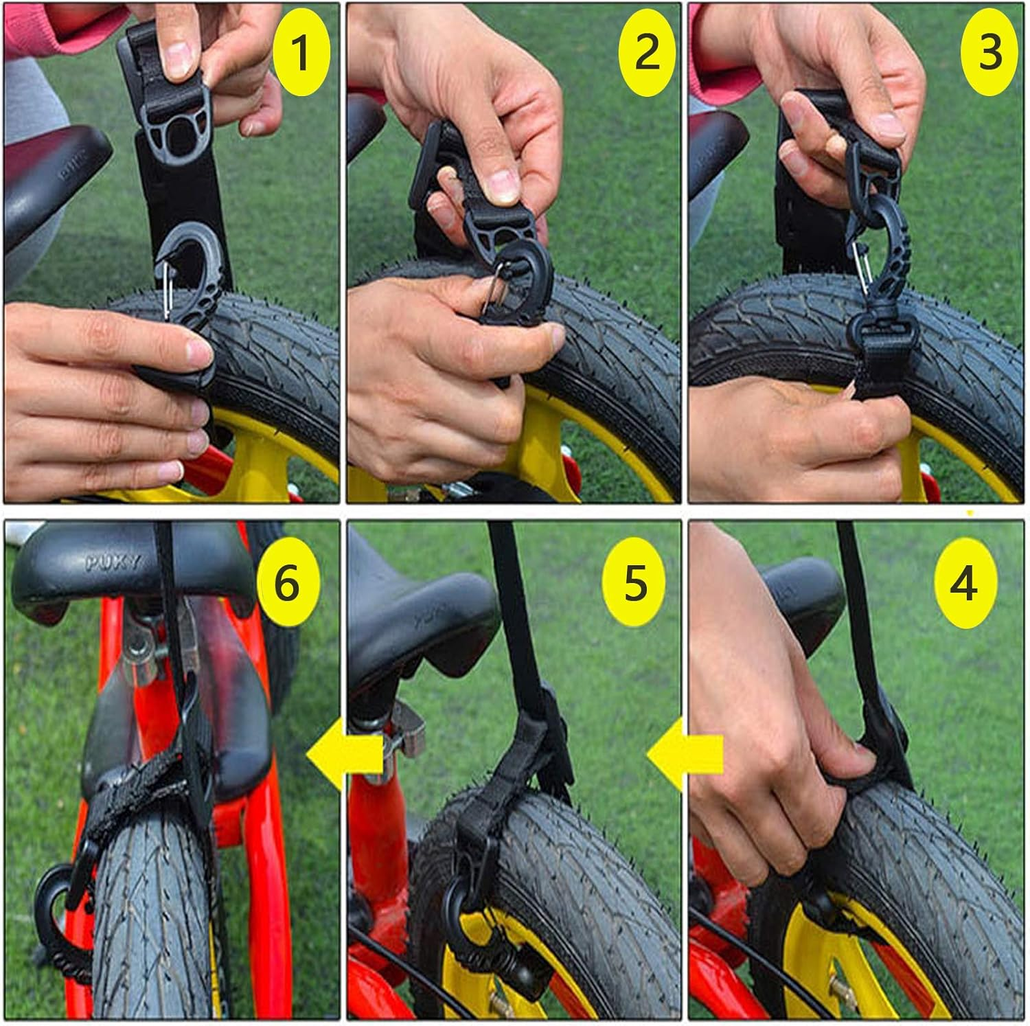 PERCARE Scooter Shoulder Strap Compatible for Carrying Beach Chair, Electric Scooter,Kids Bike,Foldable Bikes, Balance Bikes, Yoga Mat with Non-Slip Shoulder Pad,Adjustable image number 4