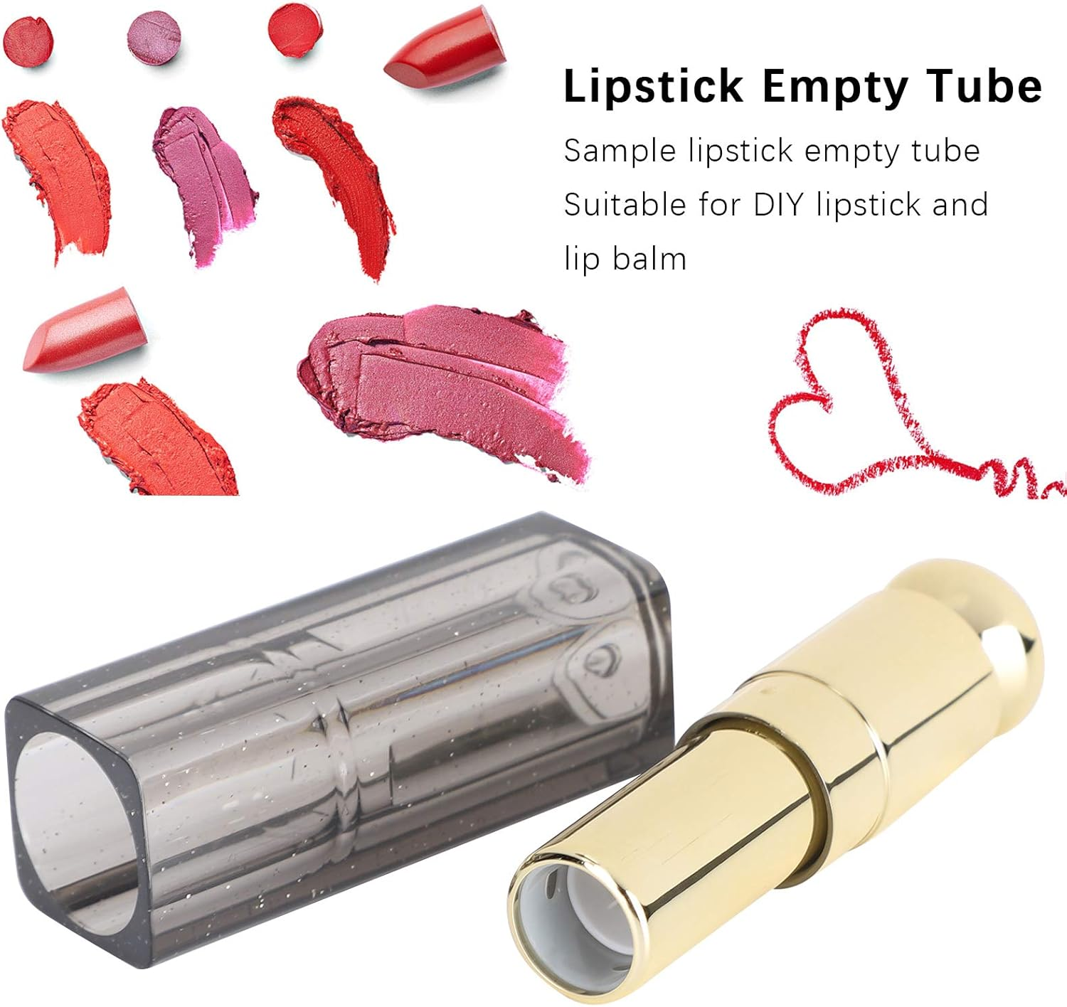 Refillable Lipstick Empty Tube DIY Lip Balm Container ABS Cosmetic Tool Bottle with Precise Alignment for DIY Lipstick Lip Balm Making 10Pcs Set image number 2