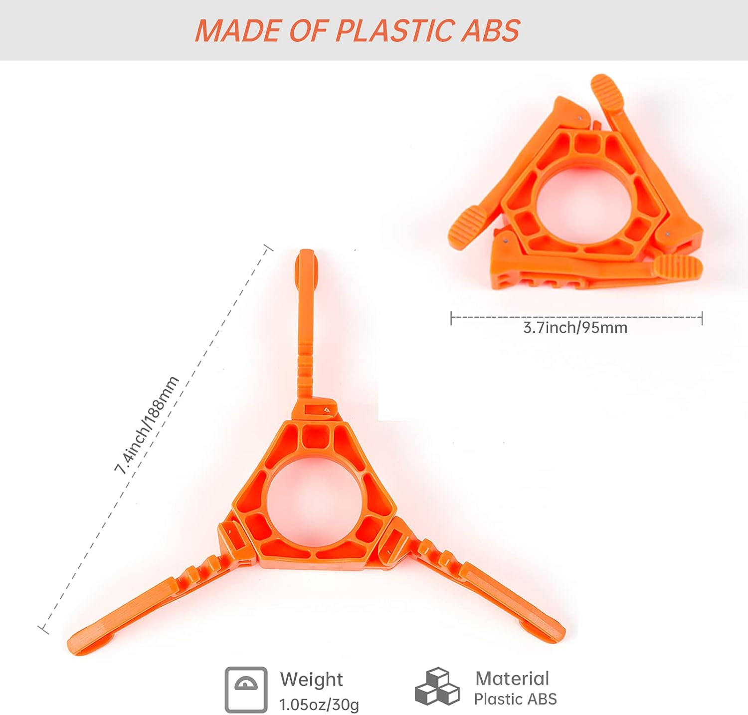 Fuel Can Stabilizer Canister Stand Gas Tank Stand Cartridge Canister Tripod for Camping Fuel Canister(Orange)