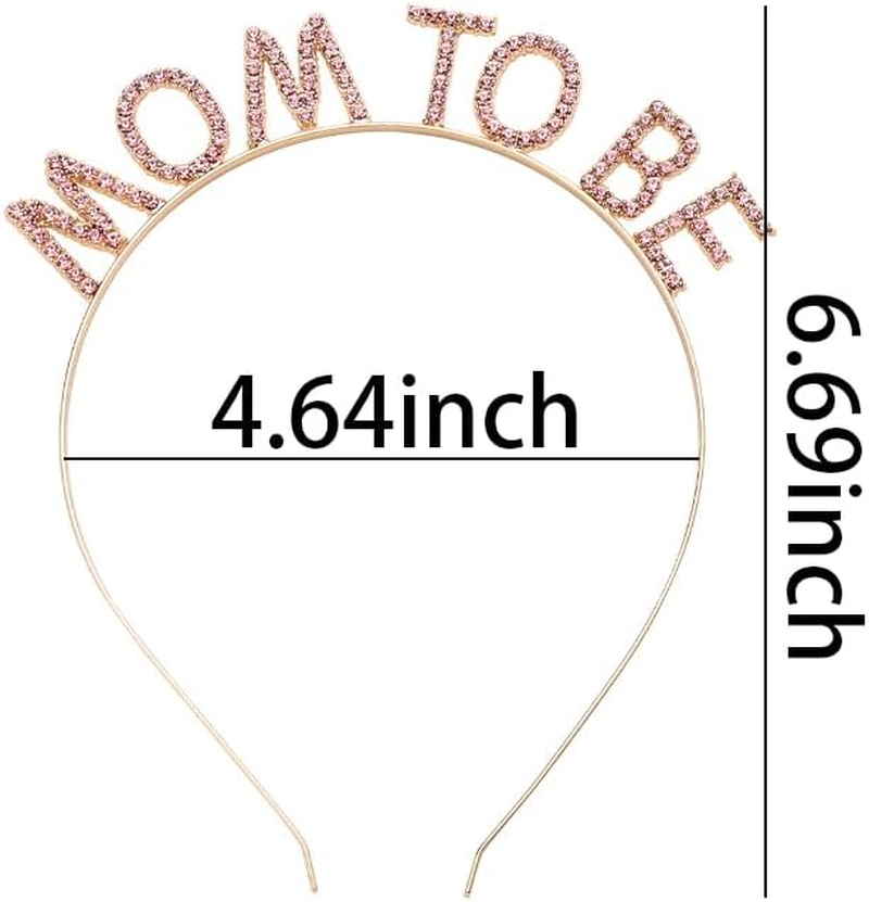 Rhinestone Headband Mom to Be Crown for Baby Shower Mommy to Be Gifts for 1St Time Mom Pregnancy Gifts for Women Mom to Be Gifts for Mothers Day Birthday Gifts for Best Friend Wife Mom to Be Crown image number 4