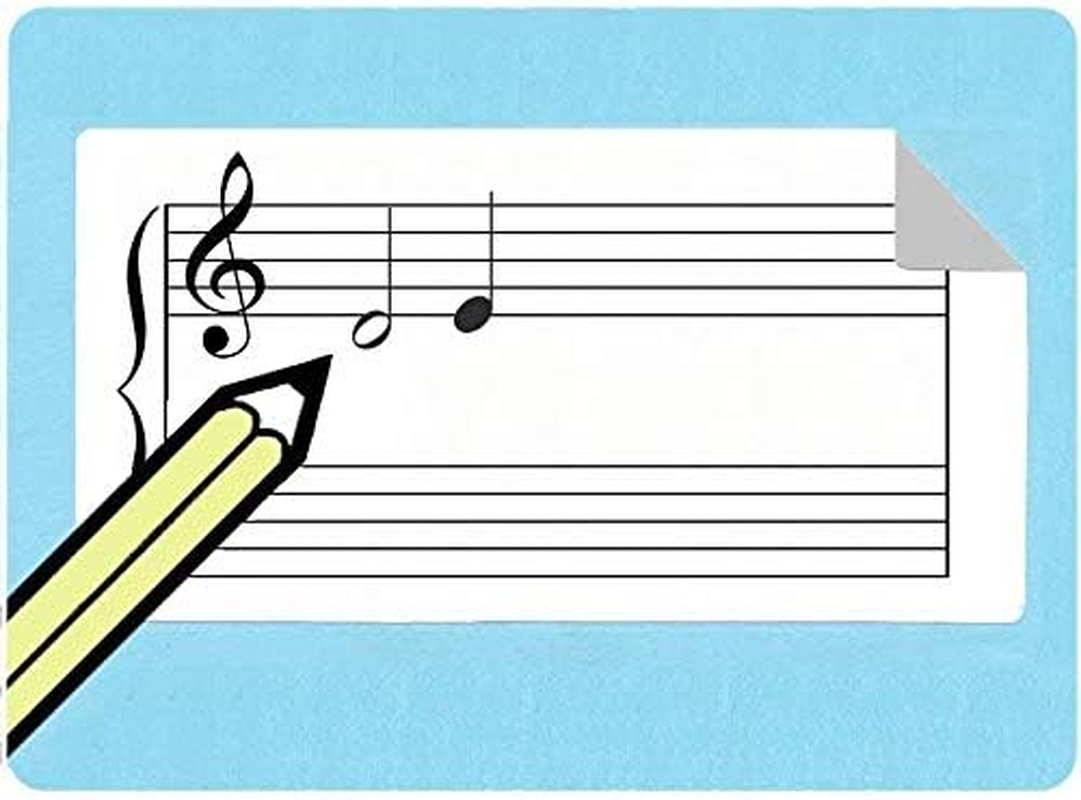 Musical Double Staff Sticker Set (50 per Pack) Super Handy for Students and Teachers!