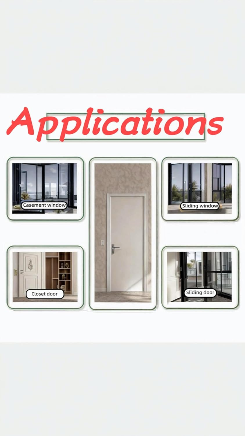 Honwor 3M Self-Adhesive Weatherproof Door & Window Seal Strip, Insulates, Reduces Drafts, Soundproof, Anti-Collision, Winter Protection image number 4