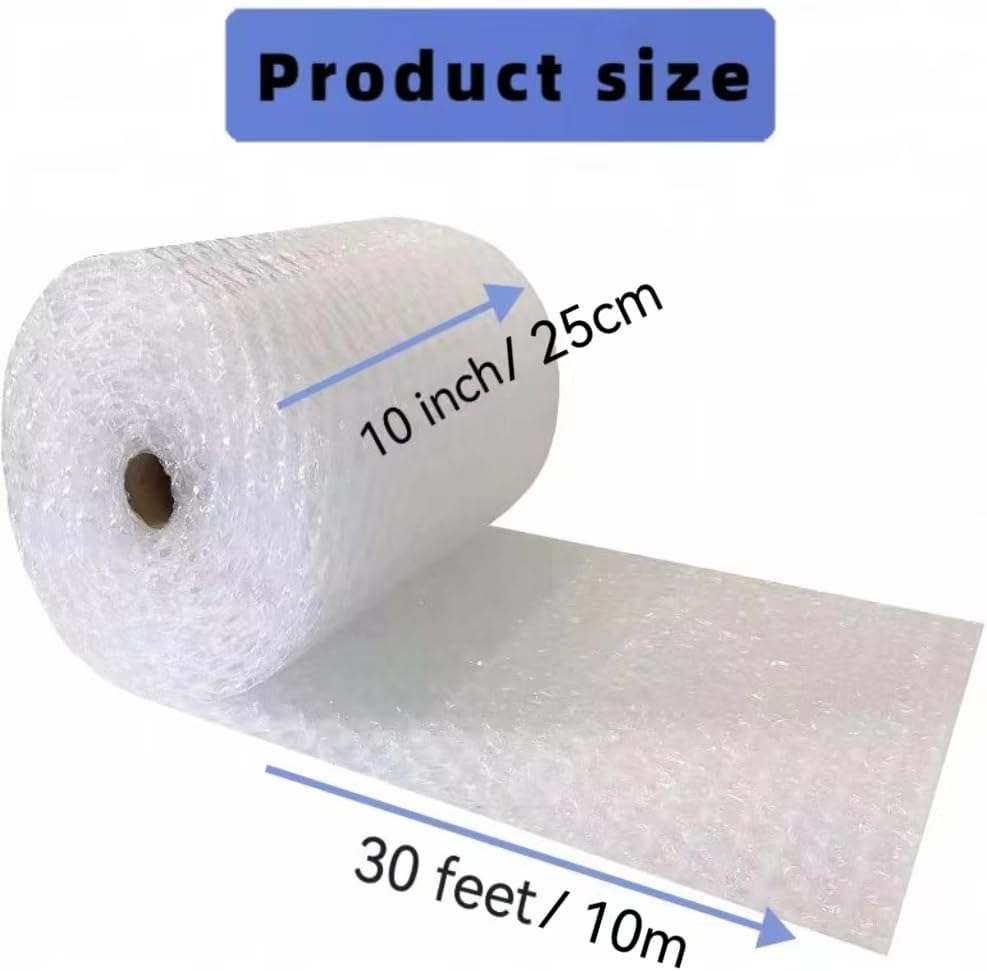 2-Pack Bubble Cushioning Wrap, 10 Inch X 60 Feet Total, Moving Supplies, Small Bubble Cushioning Protective Roll for Moving Shipping Packaging image number 6