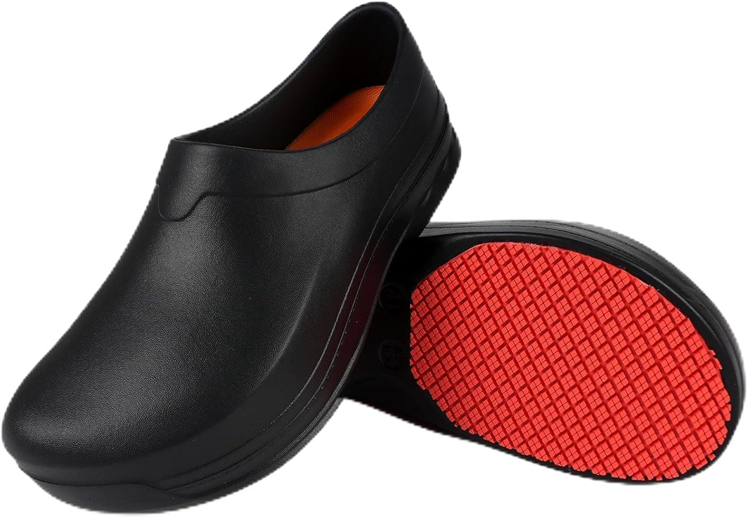 LIPROFE Chef Shoes for Men - Non Slip Oil Resistant Waterproof Safety Work Shoes Comfortable Nursing Nurse Shoes for Gardener Men Women Indoor and Outdoor Chef Clogs for Kitchen Office Seaside