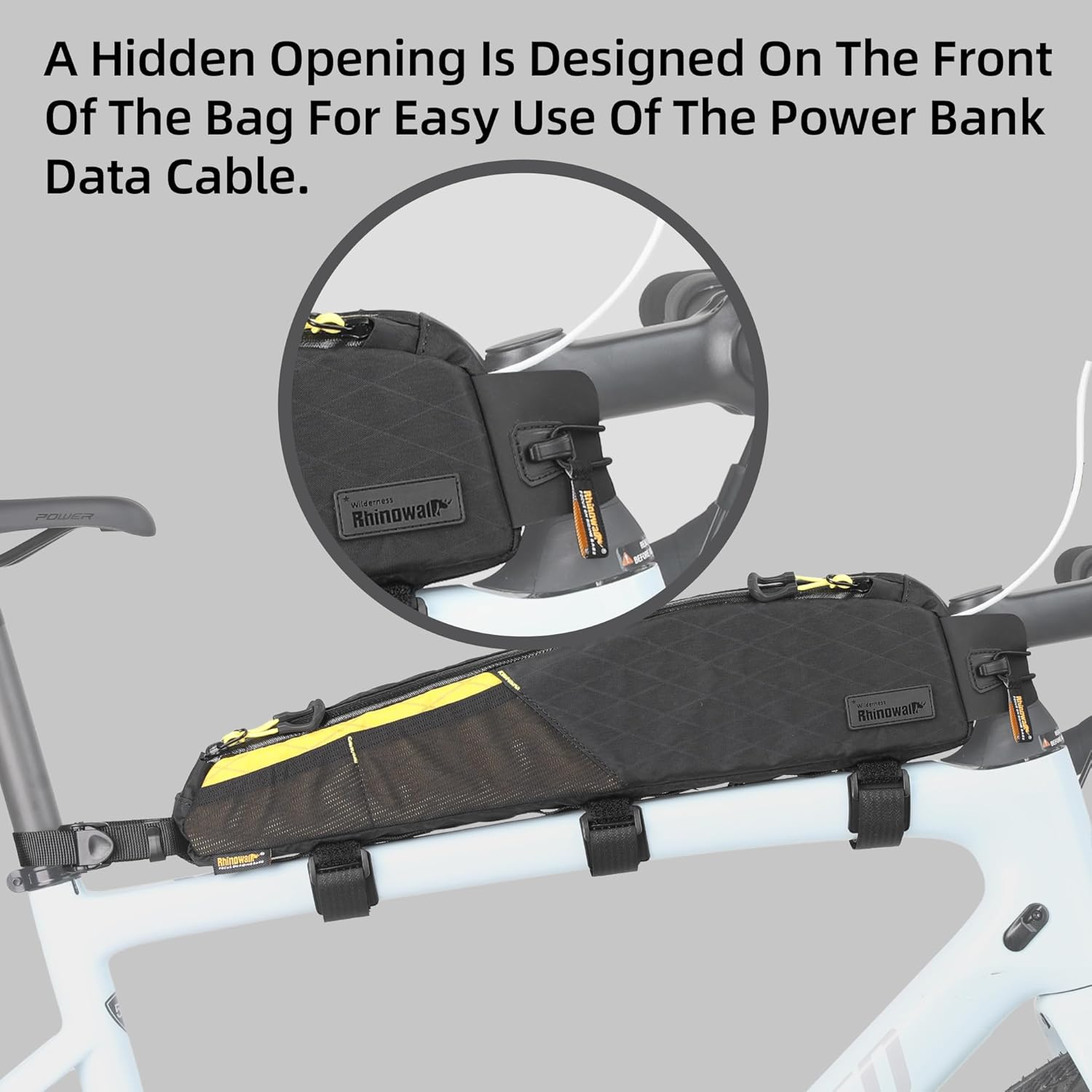 Rhinowalk Bike Top Tube Bag Bike Frame Bag 2.1L Waterproof Bicycle Bag Professional Cycling Accessories for Mountain Road Bike(Large) image number 4