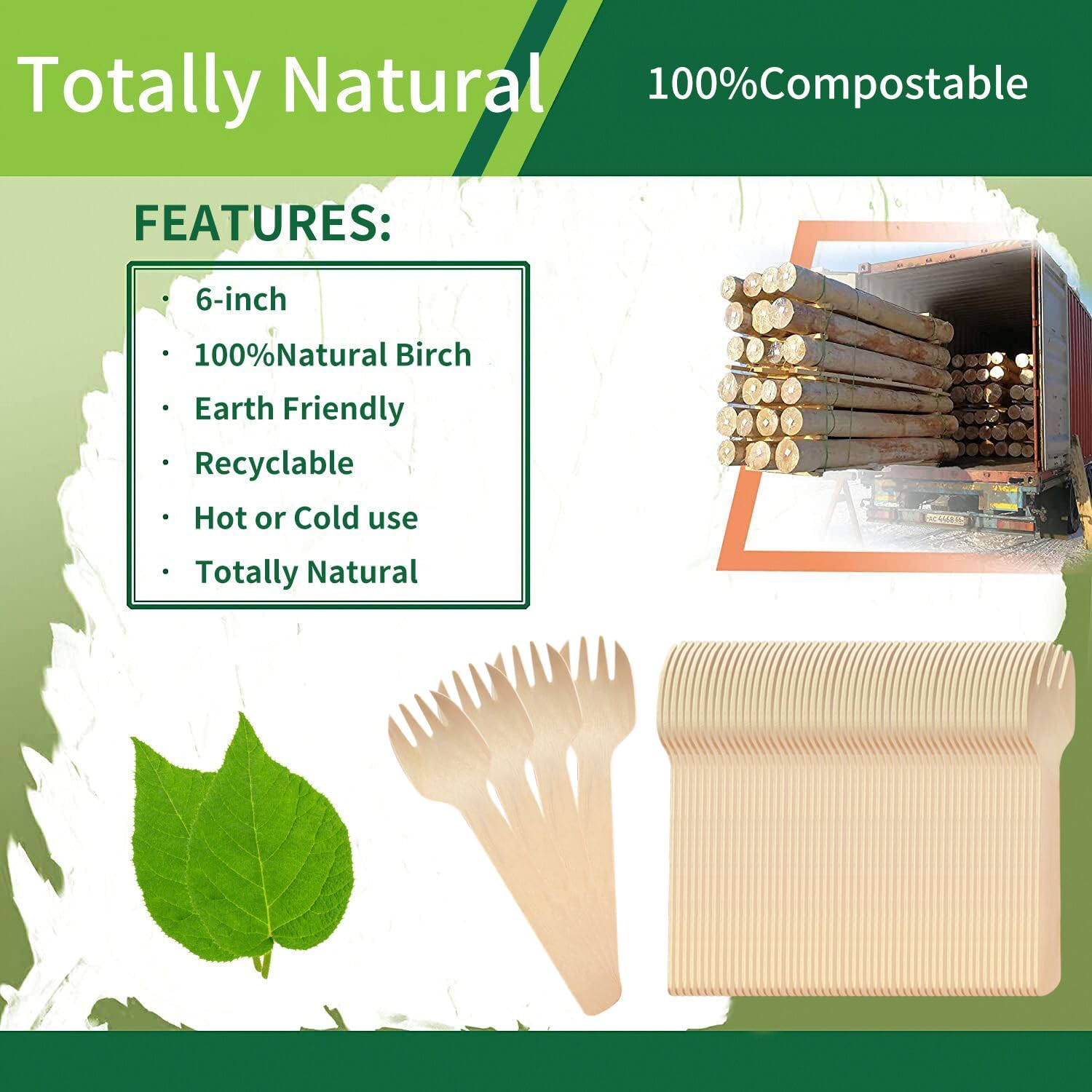 200Pcs 4 Inch Mini Wooden Forks, Biodegradable Compostable Birchwood, Food Grade Disposable Spoons Disposable Wooden Cutlery for Parties, Weddings, Camping. image number 5
