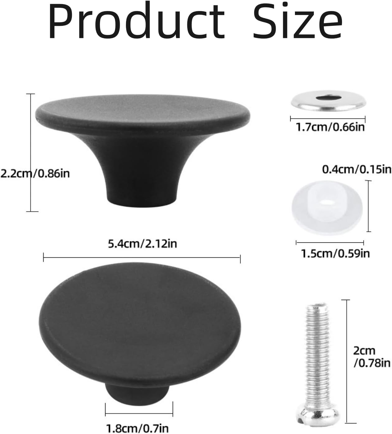 MEZOKUCEL 8 Pcs Universal Pot Lid Knobs, Pot Lid Replacement Knob Replacement, Kitchen Cookware Knob, Circular Handgrip with Screw for Heat Resistant, Frying Pan, Slow Cookers Lid Knobs (8) image number 2