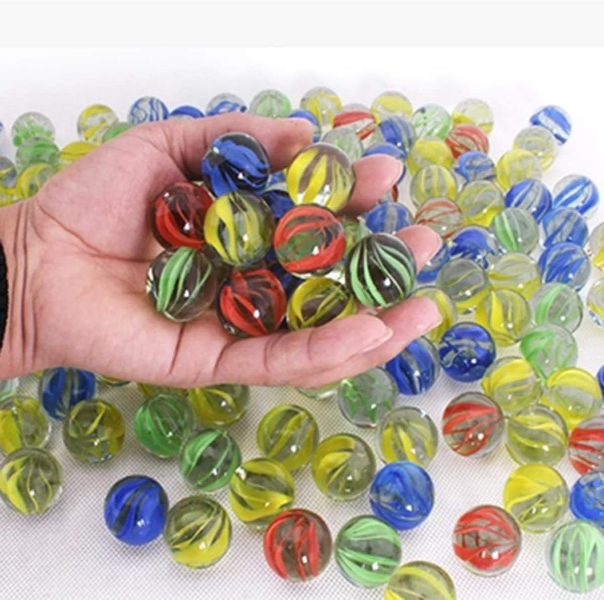 20 Pcs Color Mixing Glass Marbles 16Mm/0.63Inch Kids Marble Games DIY and Home Decoration