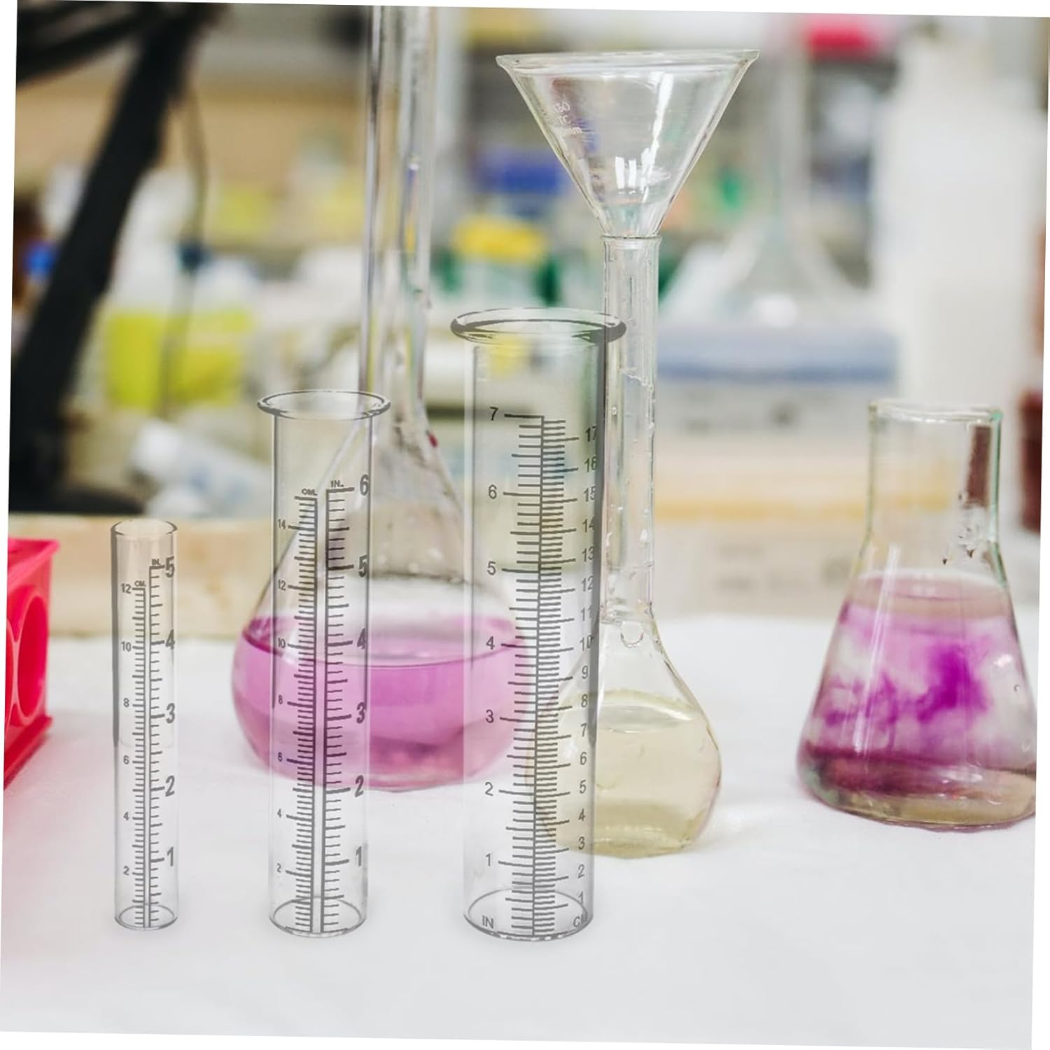 3Pcs Glass Rain Gauge Outdoor Measuring Cylinders with Clear Scale Practical Garden Water Measurement Tubes image number 4