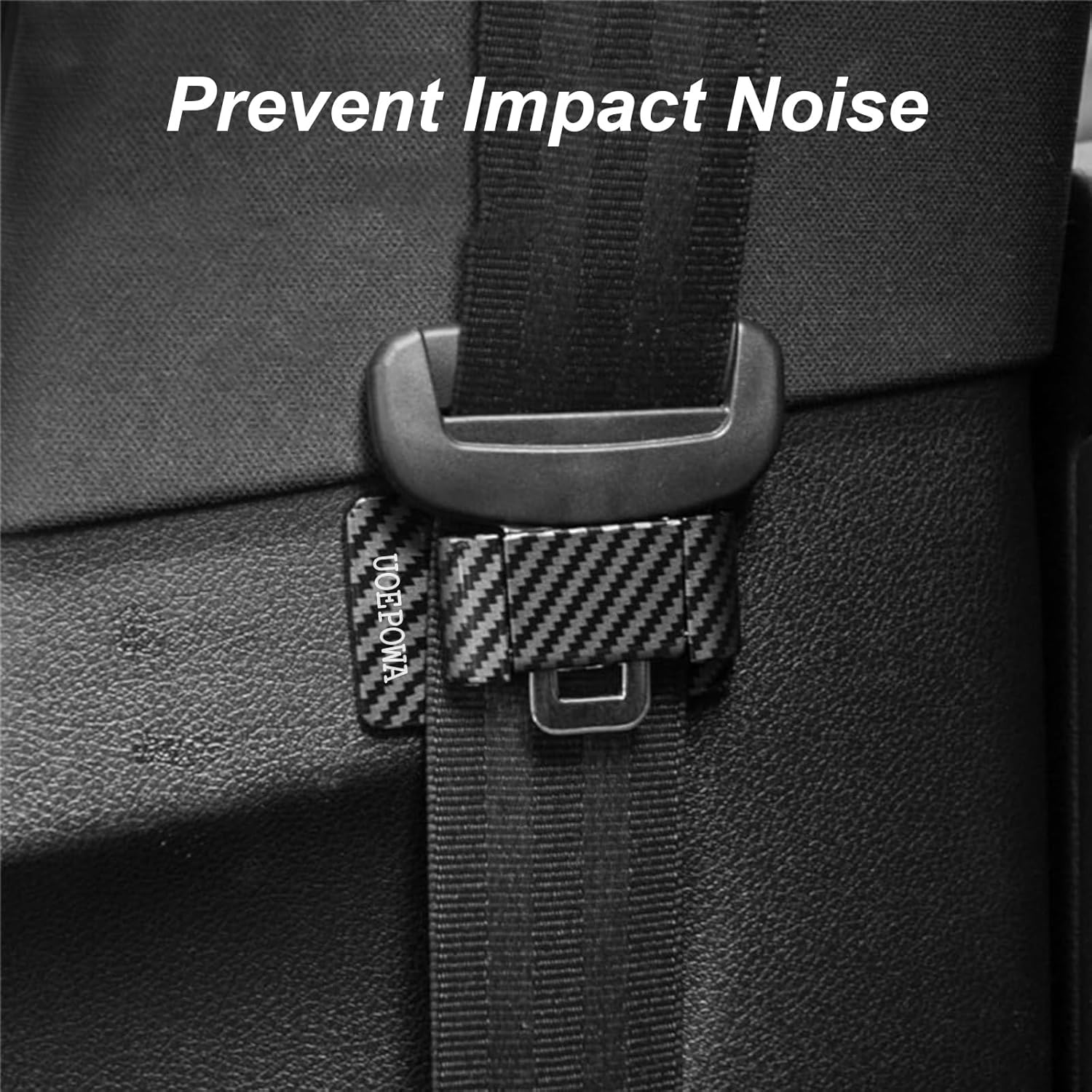 UOEPOWA Car Interior Seat Belt Holder, Universal Prevent Noise Auto Seat Belt Strap Positioner, Car Seat Belt Interior Accessories Compatible with Most Vehicle image number 3