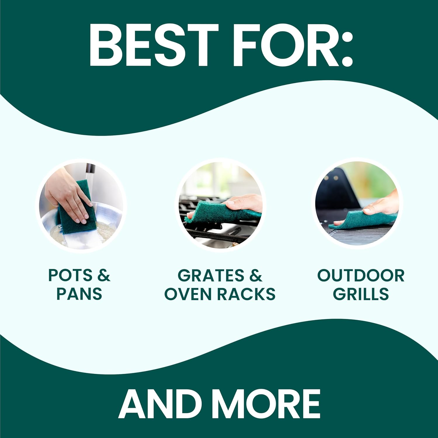 Scotch-Brite Heavy Duty Scour Pads, Scouring Pads for Kitchen and Dish Cleaning, 8 Pads image number 4