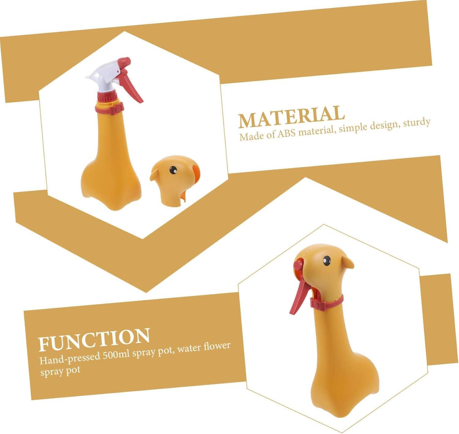 Pressure Spray Watering Can, Giraffe Design Spray Bottle, Garden Sprayer for Indoor and Outdoor Plant Care Durable Easy to Use Lightweight Watering Pot for Gardening and Cleaning 1Pc image number 4