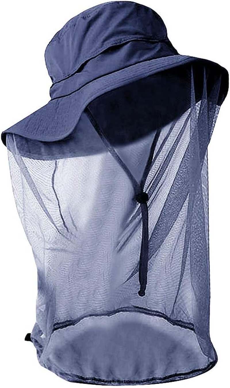 Rebecca Women Head Net Hat UV Protection Sun Hat Outdoor Anti-Mosquito Mask Hat
