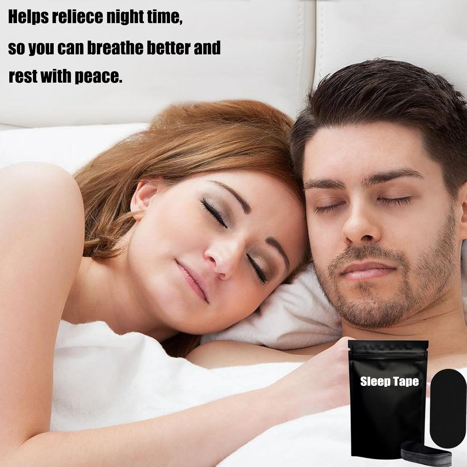 60 Pack Mouth Tape, Mouth Tape for Sleeping, anti Snoring Sleep Tape, Mouth Sleep Strips anti Snoring Devices for Better Nose Breathing Sleep, Snore Reducing Aids Black