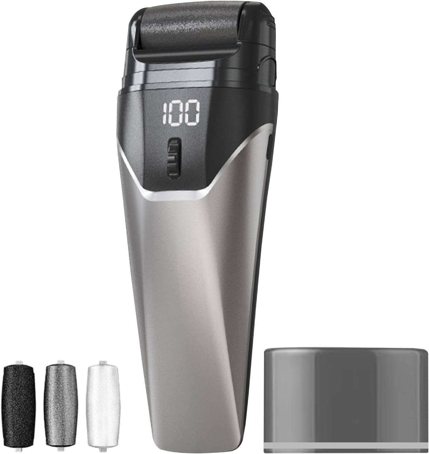 Feet Scraper File, USB Rechargeable Foot Scrubber Adjustable File, Automatic Pedicure Tool Indoor Outdoor Use Feet Scraper for Mother, Father, Wife