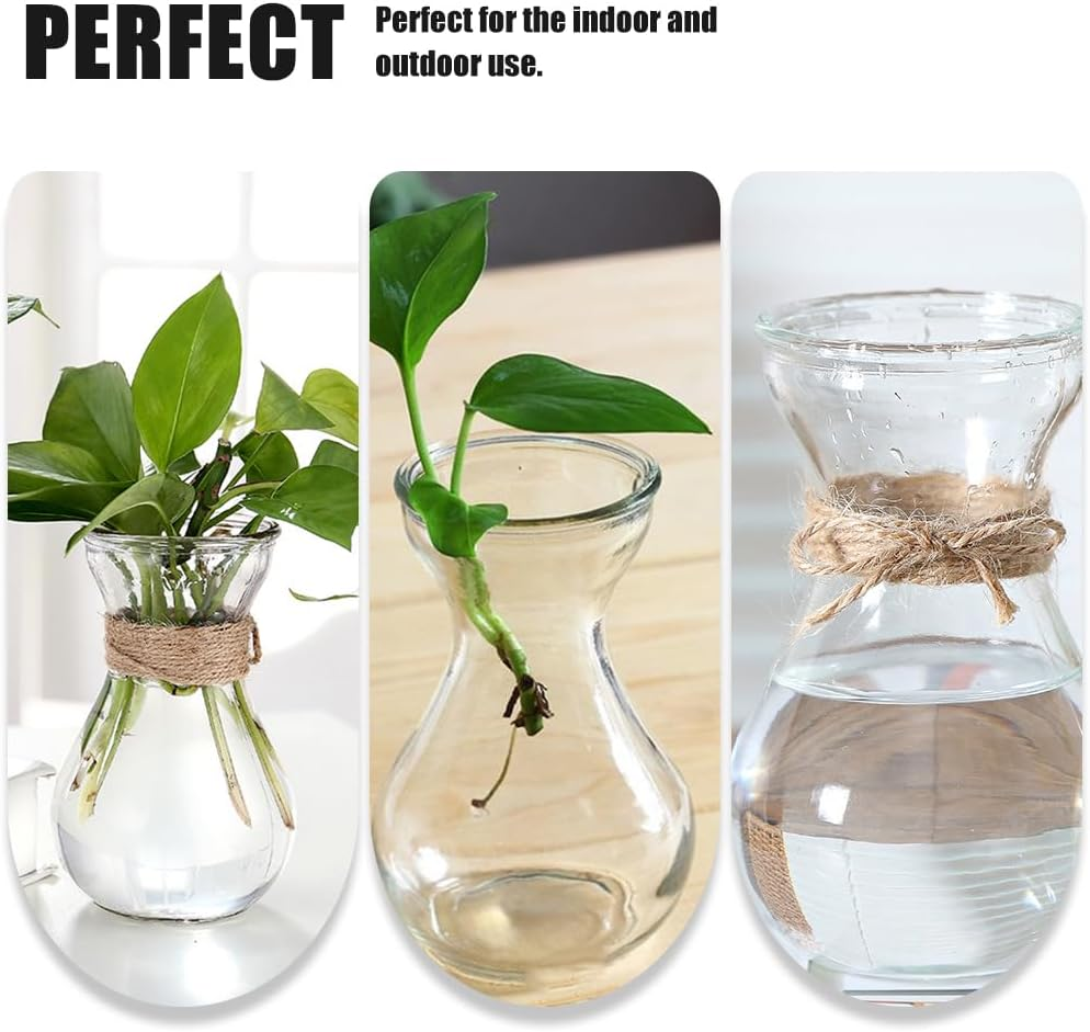 Happyyami 2Pcs Hyacinth Vase Ikebana Vases Vintage Glass Vase Glass Terrariums for Plants Vintage Flower Vase Hyacinth Bulb Vase Hydroponic Bottle Vases Flower Arrangement Container Planter