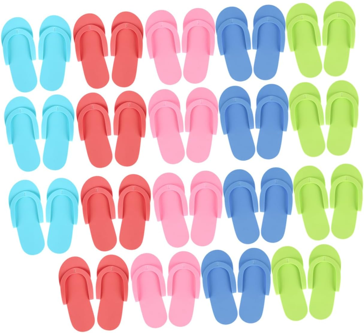 NAMOARLY 24 Pairs Disposable Pedicure Slippers Eva Foam Spa Slippers for Women Random Color Single Use Travel and Hotel Footwear image number 5